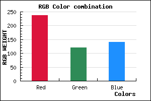 rgb background color #EE788C mixer