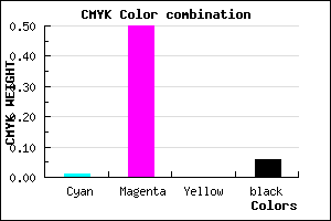#EE78F0 color CMYK mixer