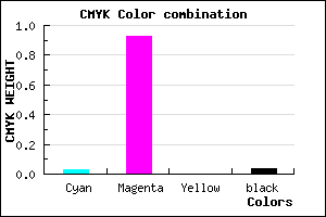 #EE12F6 color CMYK mixer