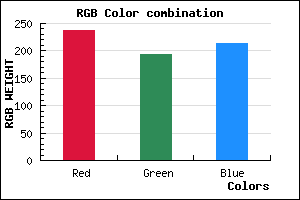 rgb background color #EEC2D5 mixer