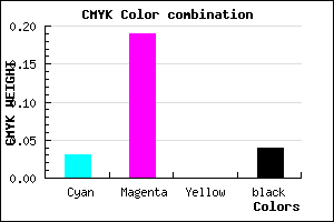 #EEC7F5 color CMYK mixer