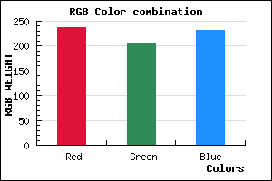 rgb background color #EECCE7 mixer