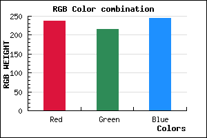rgb background color #EED8F4 mixer