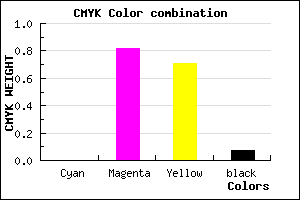#EE2A46 color CMYK mixer