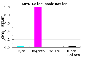#EF00F7 color CMYK mixer