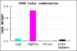 #EF77FA color CMYK mixer