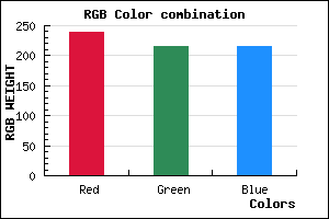 rgb background color #EFD7D7 mixer