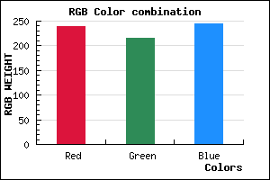 rgb background color #EFD7F5 mixer