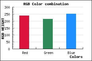 rgb background color #EFD7FB mixer