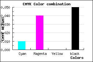 #EFE7F1 color CMYK mixer