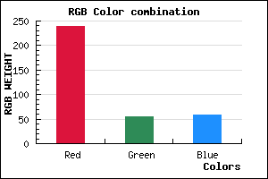 rgb background color #EF363B mixer