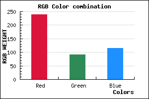 rgb background color #EF5B73 mixer