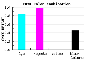 #18038D color CMYK mixer