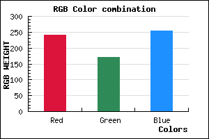 rgb background color #F0ABFF mixer