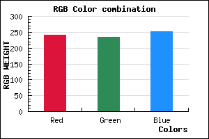 rgb background color #F0EBFB mixer