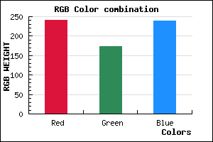 rgb background color #F1ADEF mixer