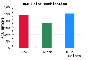 rgb background color #F1B5FB mixer