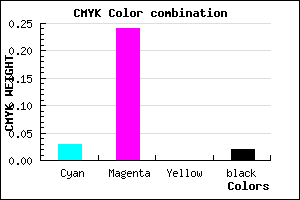 #F1BDF9 color CMYK mixer