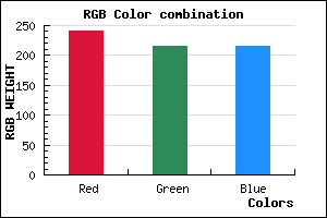 rgb background color #F1D8D8 mixer