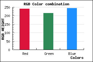 rgb background color #F1D8F4 mixer