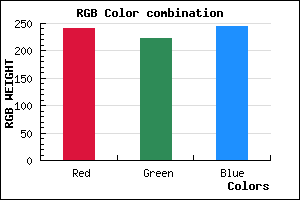 rgb background color #F1DEF4 mixer