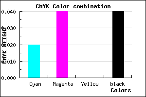 #F1EBF5 color CMYK mixer
