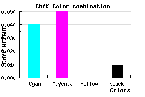 #F1F0FC color CMYK mixer