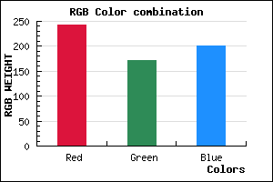 rgb background color #F2ACC8 mixer