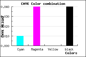 #F2EBF5 color CMYK mixer