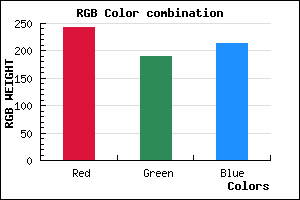 rgb background color #F3BDD5 mixer