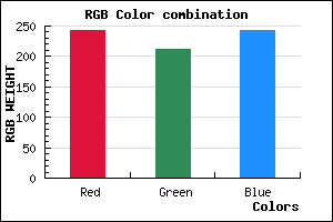 rgb background color #F3D3F2 mixer