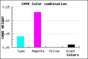 #F3DBFD color CMYK mixer