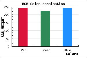 rgb background color #F3DFF3 mixer