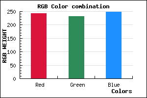 rgb background color #F3E8F8 mixer