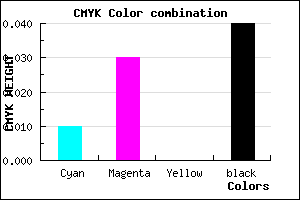 #F3EEF6 color CMYK mixer