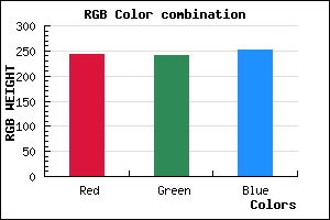 rgb background color #F3F1FB mixer