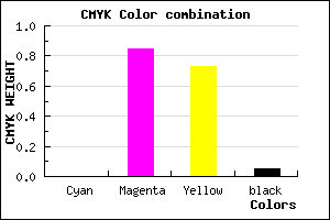#F32542 color CMYK mixer