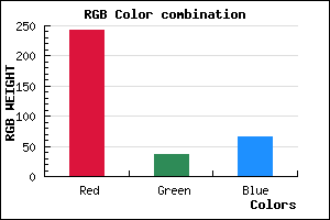 rgb background color #F32542 mixer