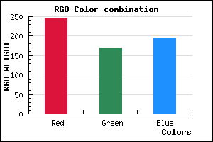 rgb background color #F4AAC3 mixer