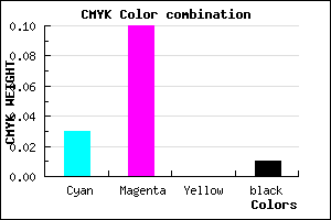 #F4E4FC color CMYK mixer