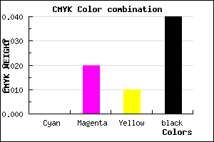 #F4F0F2 color CMYK mixer