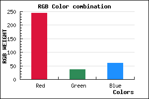 rgb background color #F4243C mixer