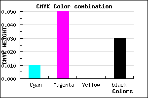 #F5ECF8 color CMYK mixer