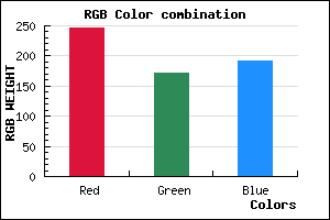 rgb background color #F6ABBF mixer