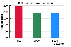 rgb background color #F6C0C0 mixer