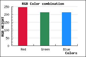 rgb background color #F6D6D6 mixer
