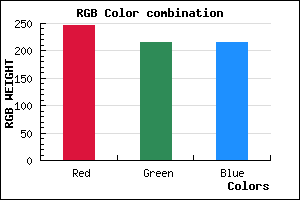 rgb background color #F6D8D8 mixer