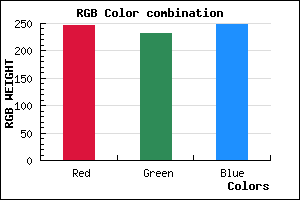 rgb background color #F6E8F8 mixer