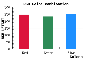 rgb background color #F6E8FC mixer