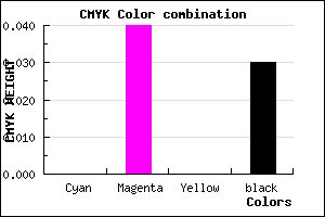 #F6EDF7 color CMYK mixer